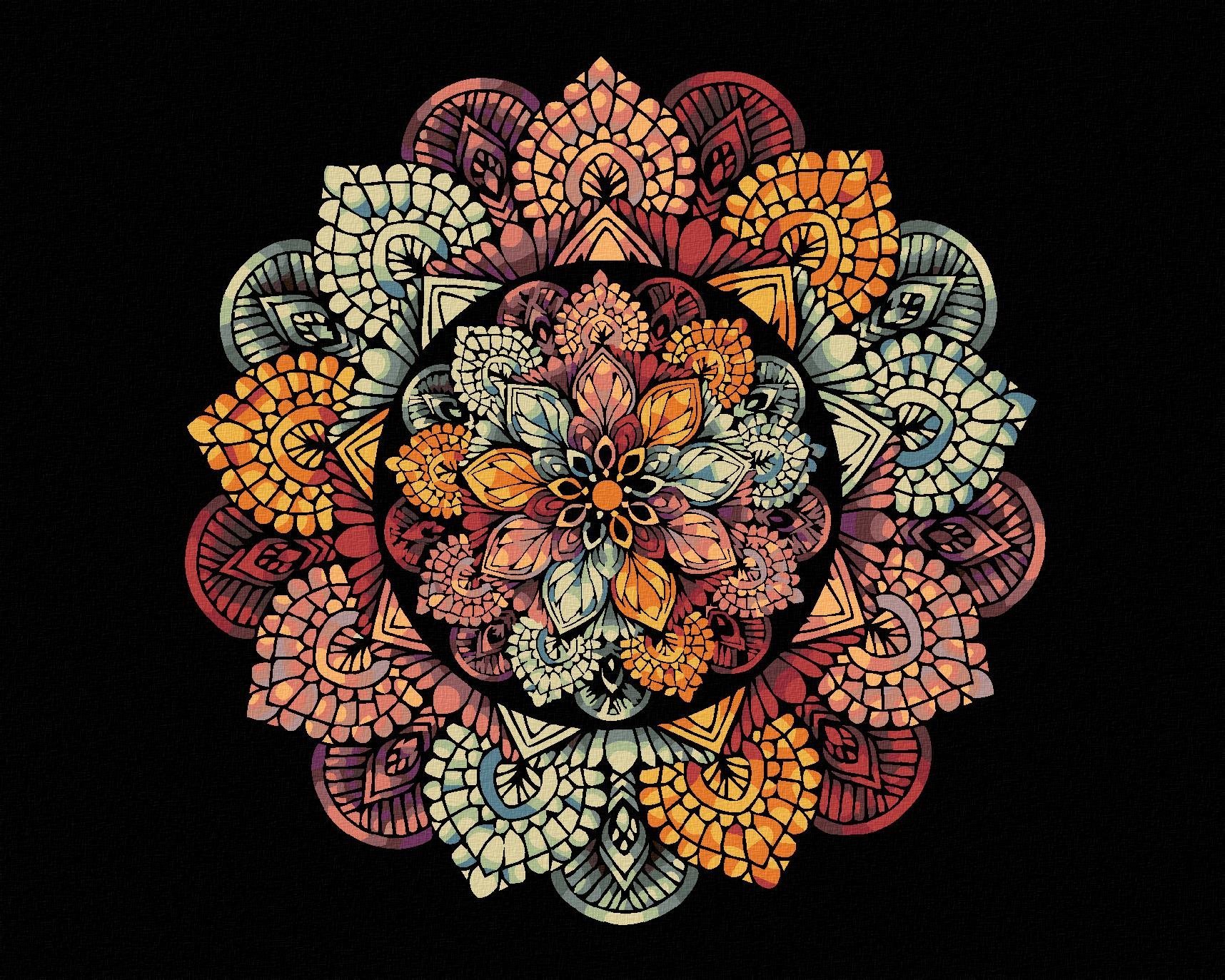 Zuty – Maľovanie Podľa Čísel – Mandala IX, 40 × 50 cm, Plátno