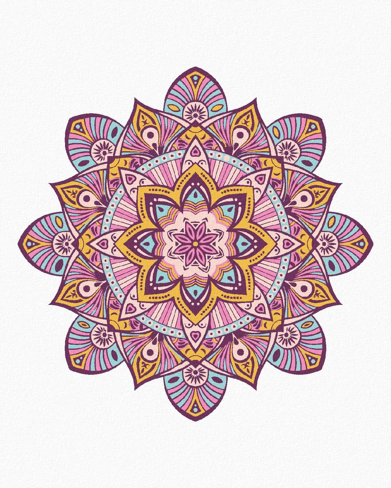 Zuty – Maľovanie Podľa Čísel – Mandala Vii, 80 × 100 cm, Plátno