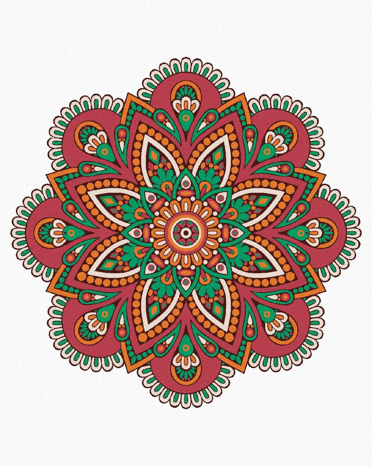 Zuty – Maľovanie Podľa Čísel – Mandala VI, 40 × 50 cm, Plátno