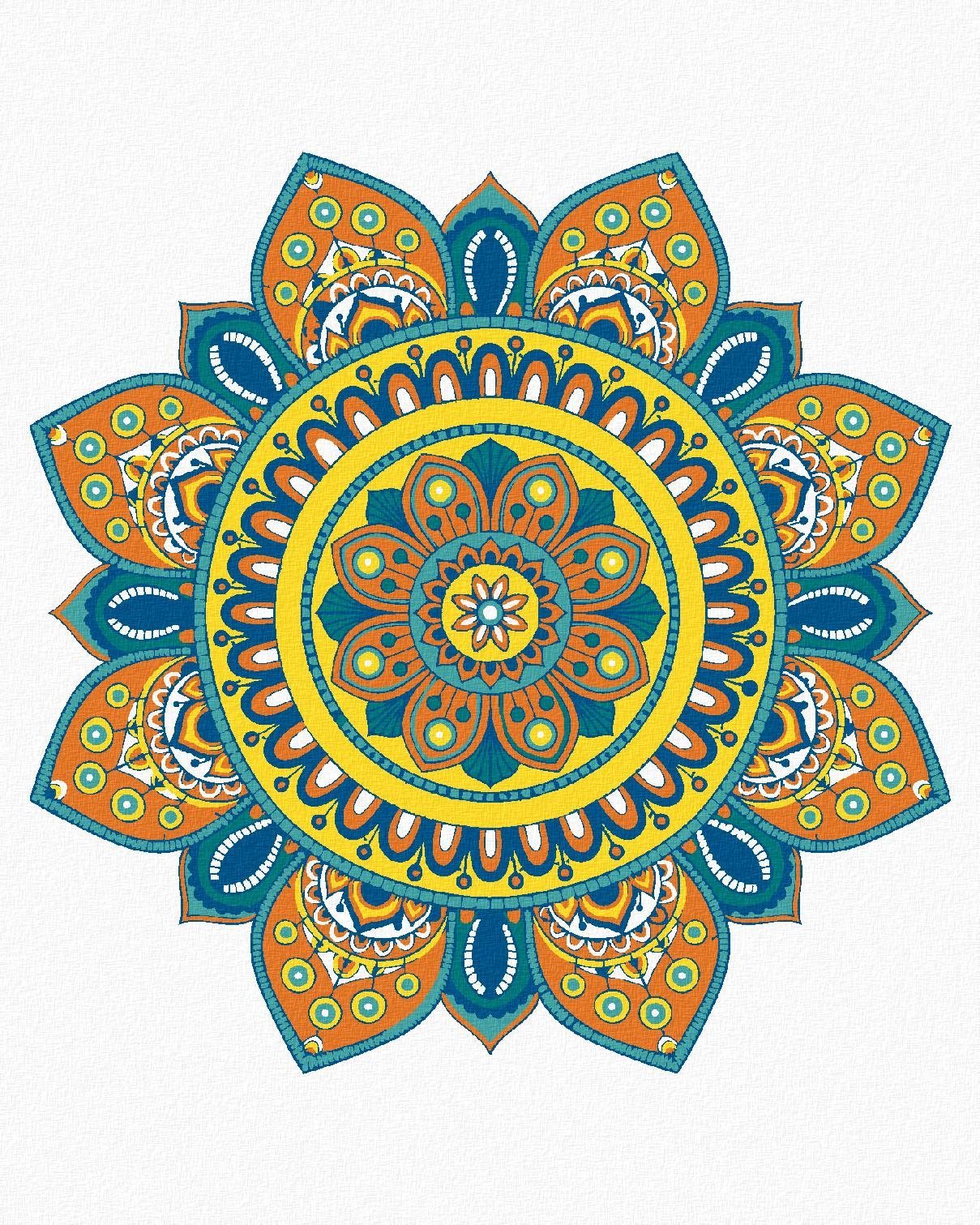 Zuty – Maľovanie Podľa Čísel – Mandala V, 40 × 50 cm, Plátno