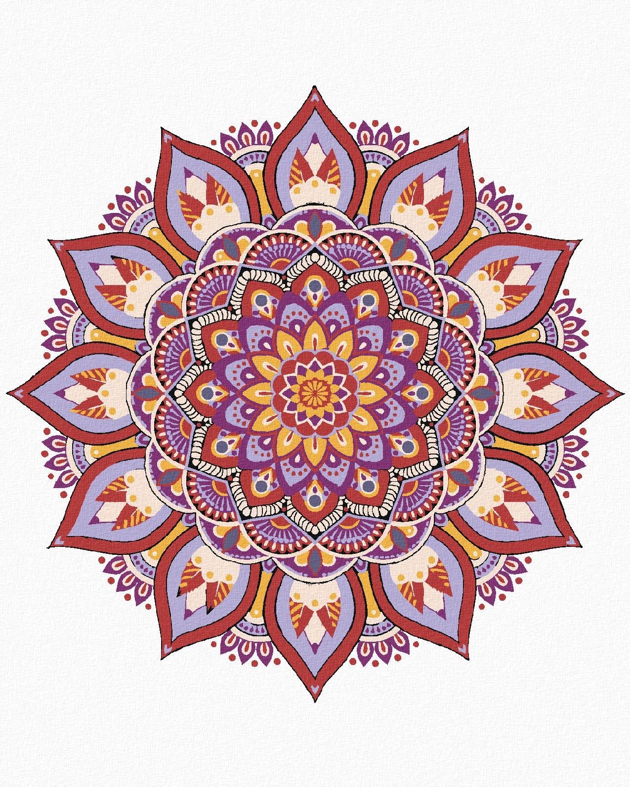 Zuty – Maľovanie Podľa Čísel – Mandala IV, 40 × 50 cm, Plátno