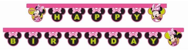 Girlanda myška Minnie – narodeniny „happy birthday" 200 cm