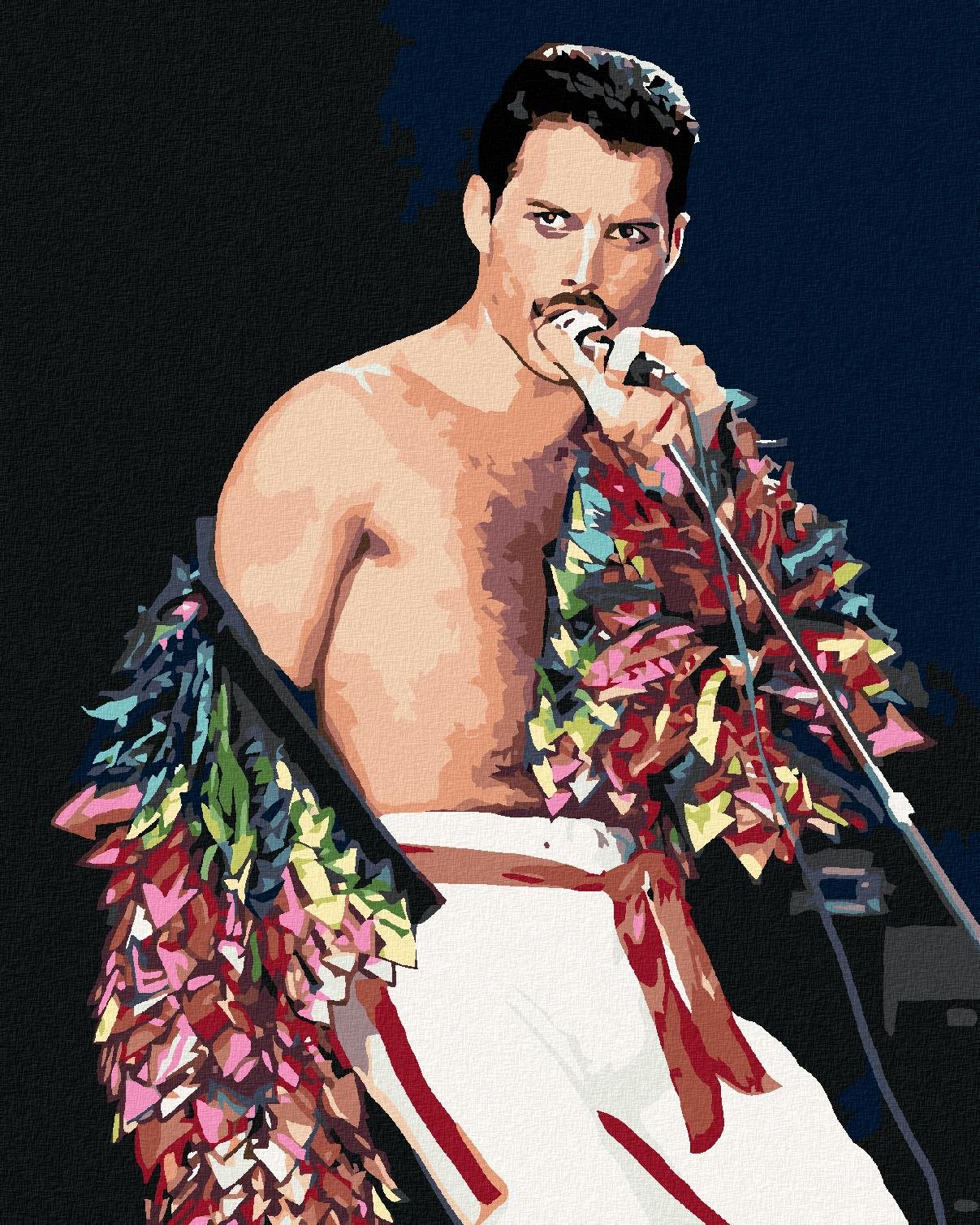 Maľovanie podľa čísel – Freddie Mercury, 40 × 50 cm, bez rámu a bez napnutia plátna