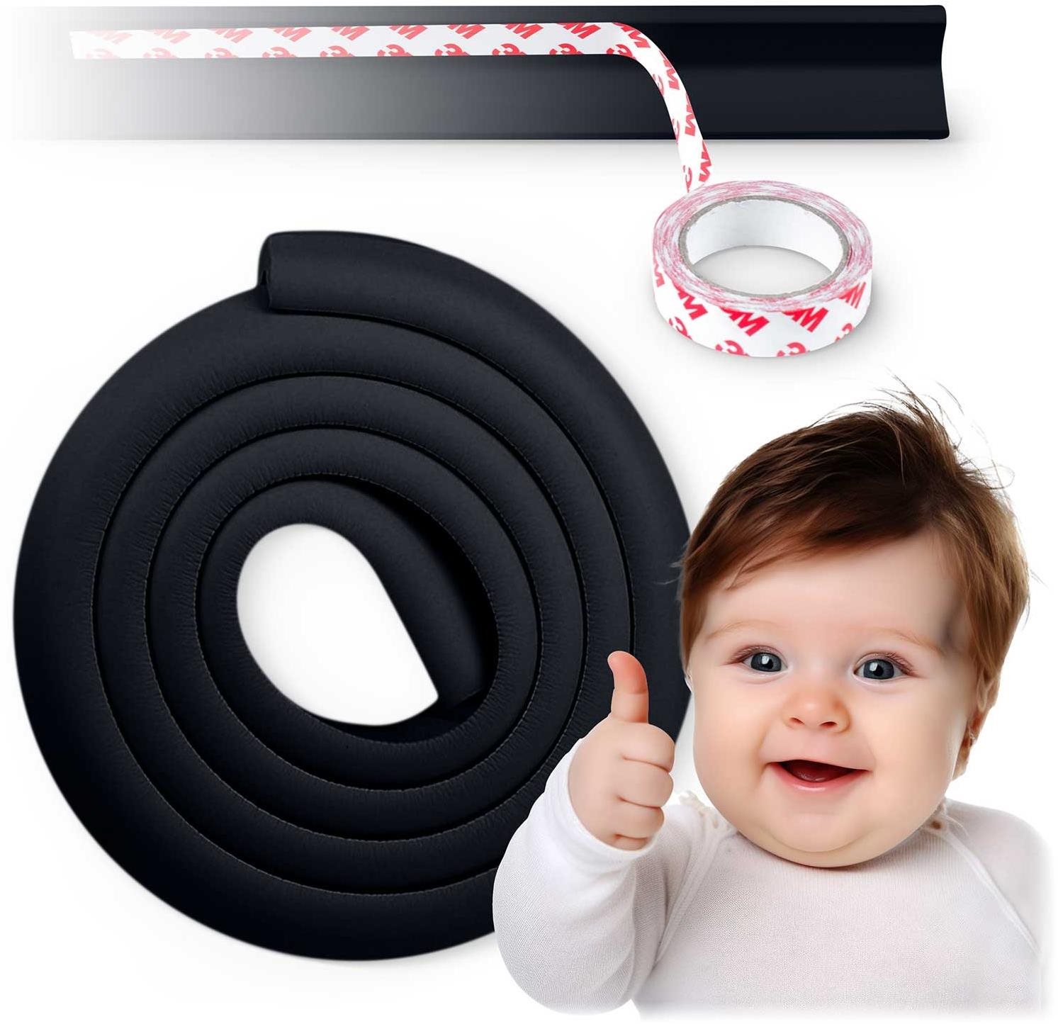 Ricokids bezpečnostná penová páska 798701 čierna 2 m