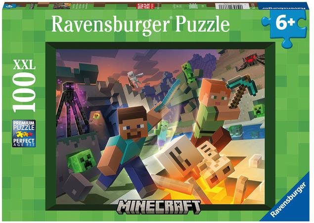 Ravensburger puzzle 133338 Minecraft: Monštrá z Minecraftu 100 dielikov