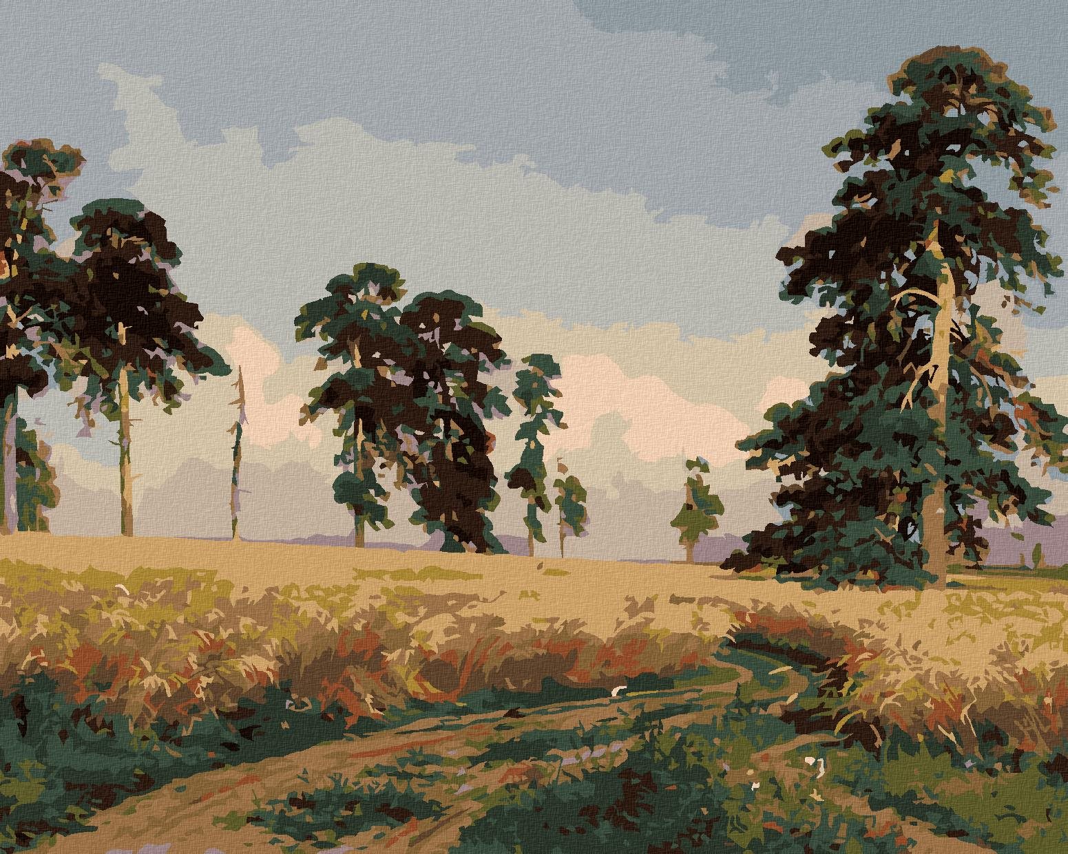 Diamondi – Diamantové maľovanie – ŽITO (IVAN SHISHKIN), 40 × 50 cm, bez rámu a bez vypnutia plátna