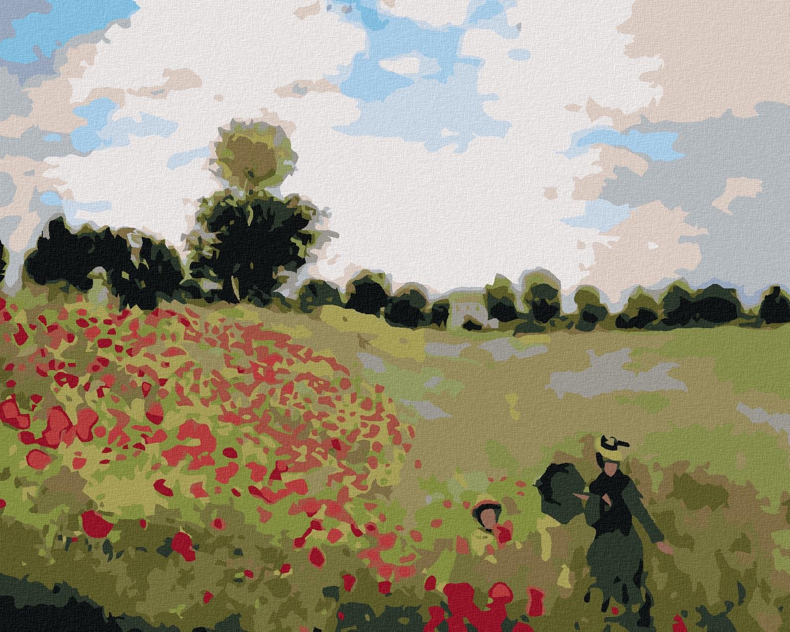 Diamondi – VLČIE MAKY (CLAUDE MONET), 40 × 50 cm, napnuté plátno na ráme