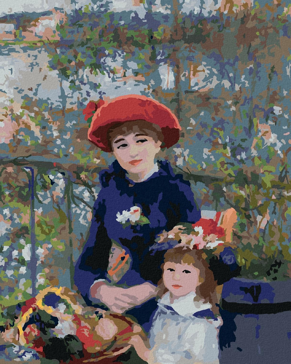 Diamondi – Diamantové maľovanie – DVE SESTRY NA TERASE (PIERRE-AUGUSTE RENOIR), 40 × 50 cm, bez rámu a bez vypnutia plátna