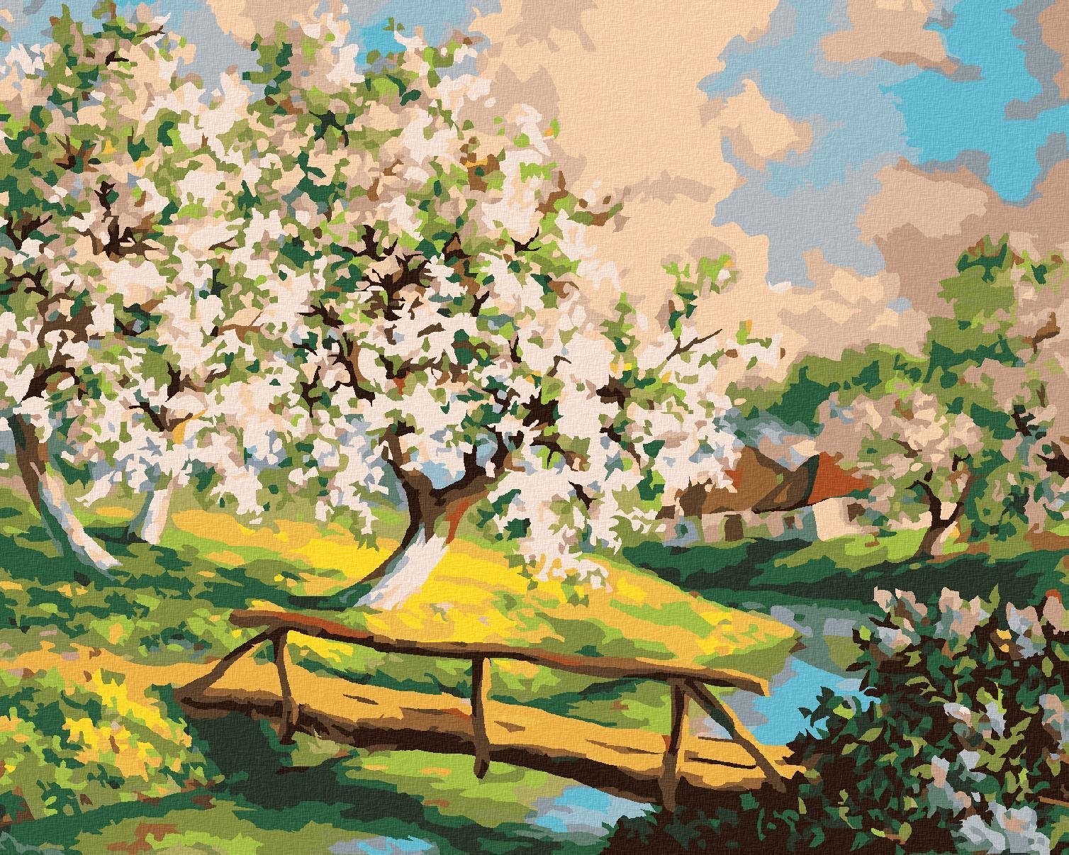 Diamondi – Diamantové maľovanie – KVITNÚCE ZÁHRADY, 40 × 50 cm, bez rámu a bez napnutého plátna