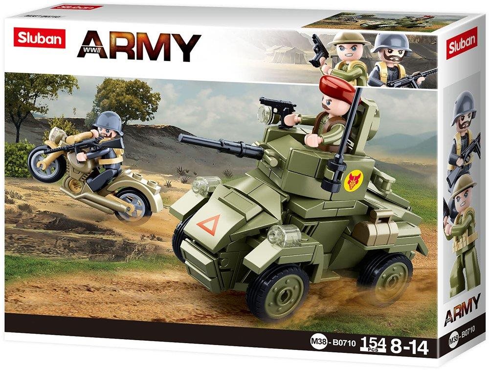 Sluban Army M38-B0710 Malý obrbnený automobil