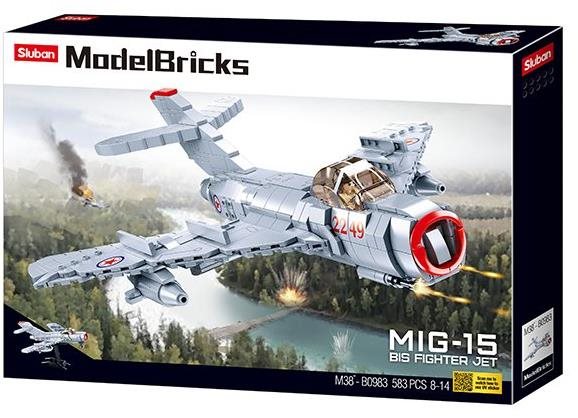Sluban Model Bricks M38-B0983 Prúdové stíhacie lietadlo MiG-15