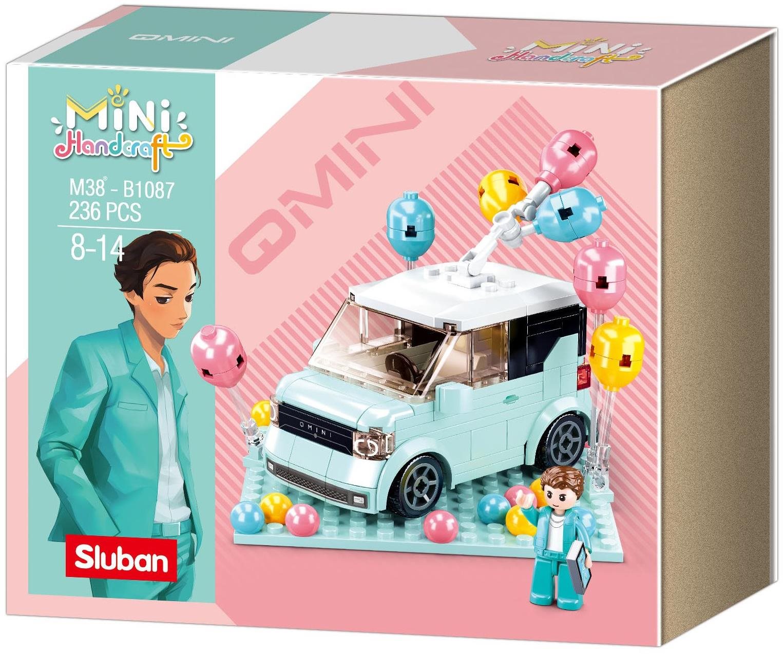 Sluban Mini Handcraft M38-B1087 MiniQ modrý automobil