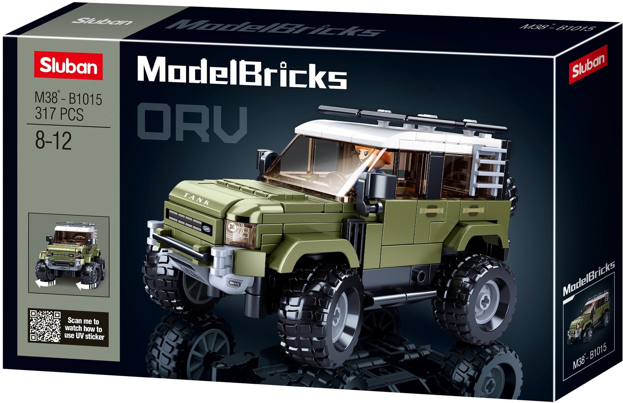 Sluban Model Bricks M38-B1015 Anglický SUV automobil