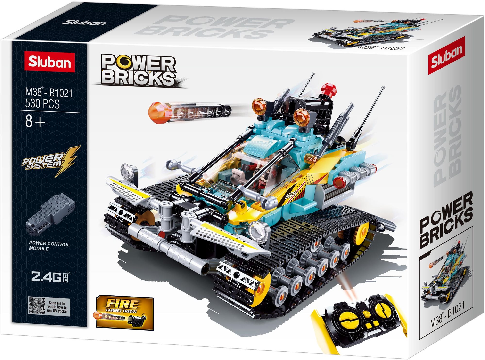 Sluban Power Bricks M38-B1021 Pásové vozidlo Škorpión R/C na diaľkové ovládanie