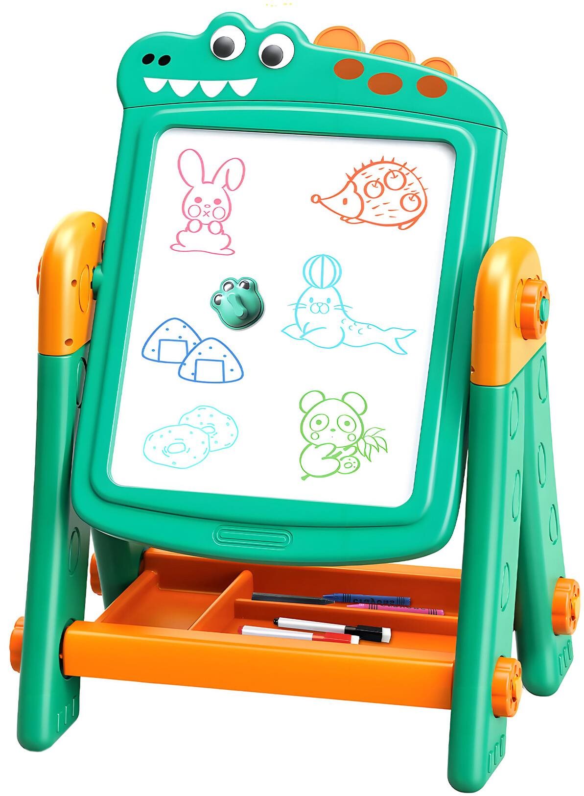 Aga4Kids Detská tabuľa na fixky 2 v 1 zelená