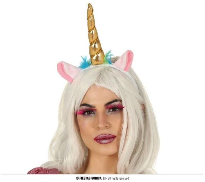 Čelenka jednorožec zlatá