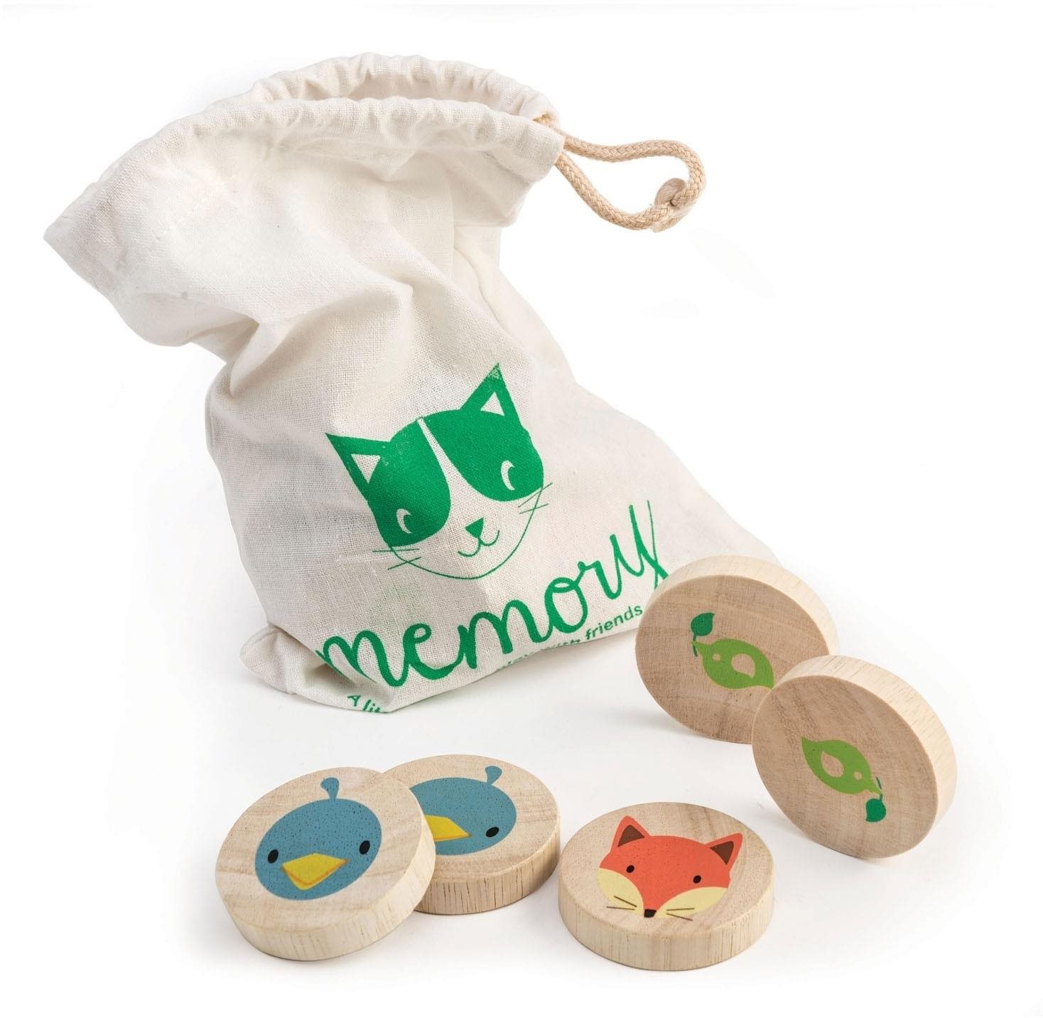 Tender Leaf Drevené pexeso Clever Cat Memory Game