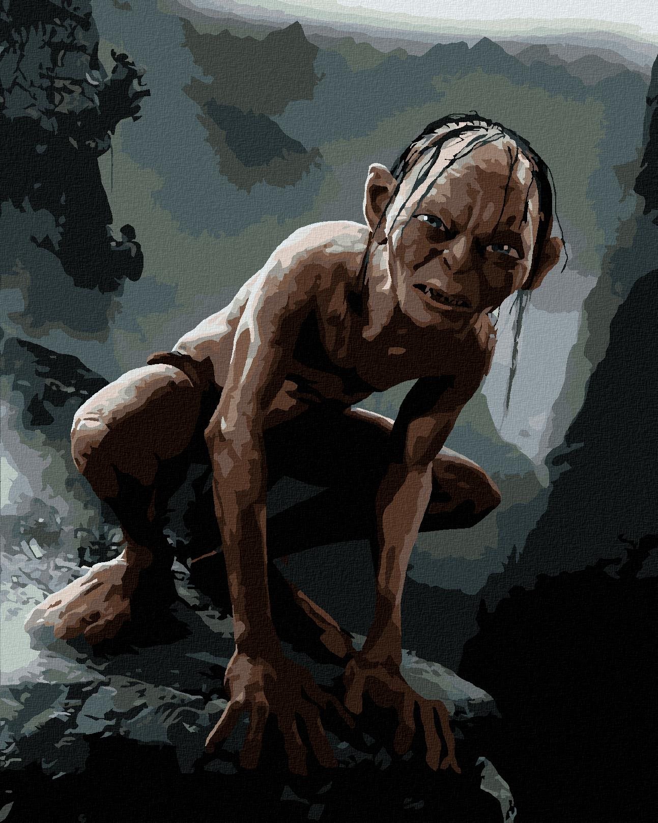 Zuty – Glum (Pán prsteňov), 40 × 50 cm, vypnuté plátno na rám