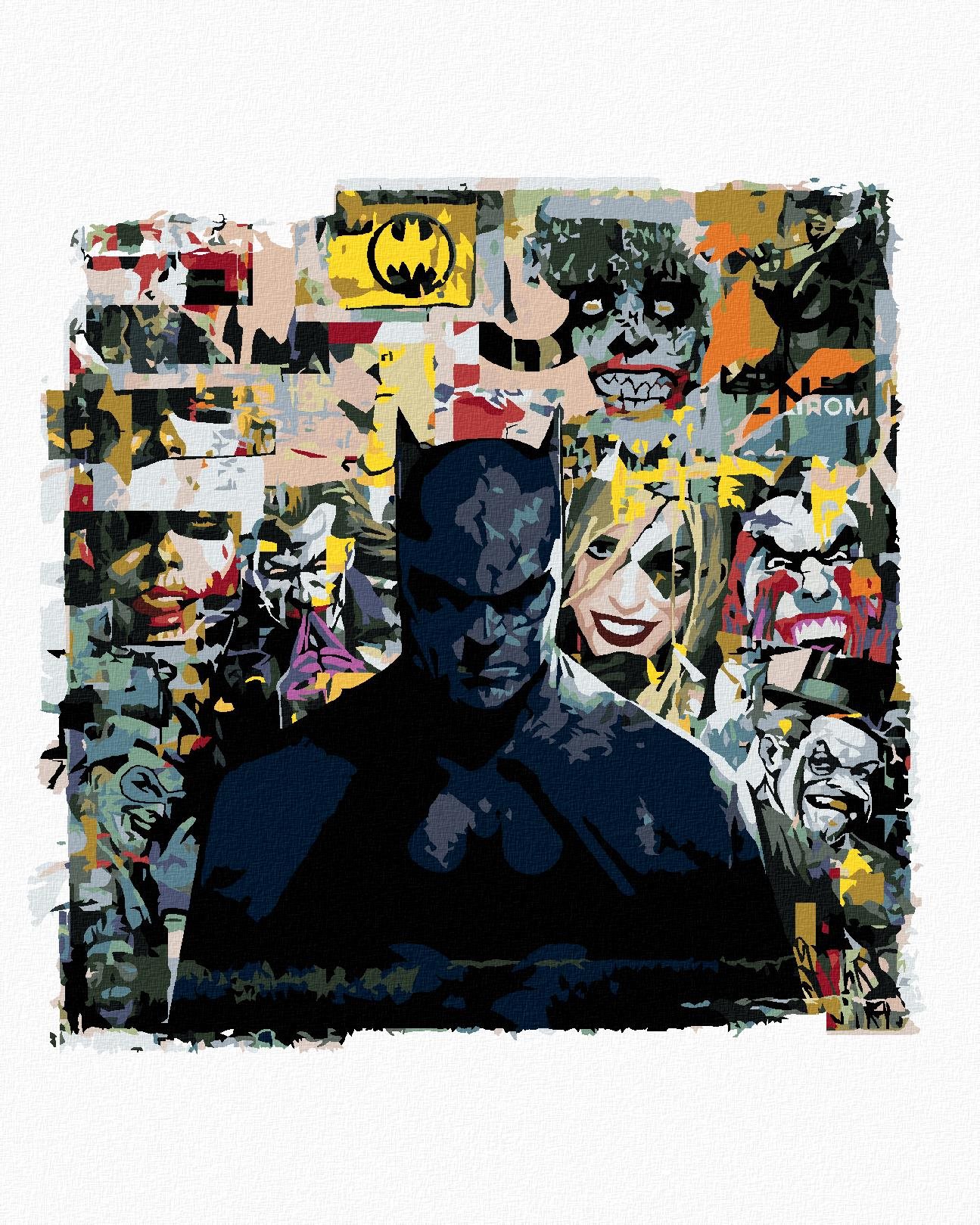 Zuty – Komiksový batman, 40 × 50 cm, vypnuté plátno na rám