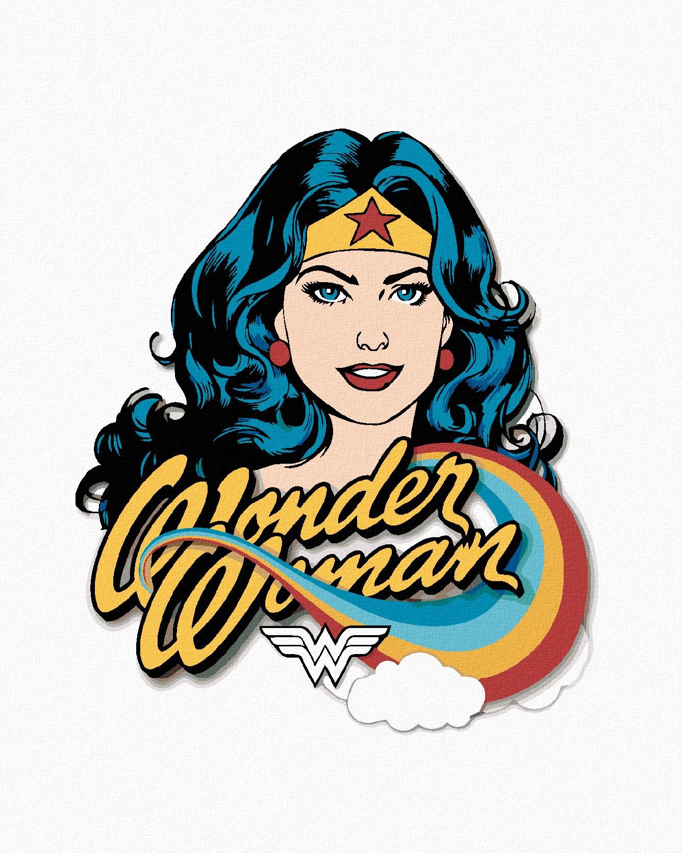 Zuty – Wonder Woman dúha, 40×50 cm, vypnuté plátno na rám