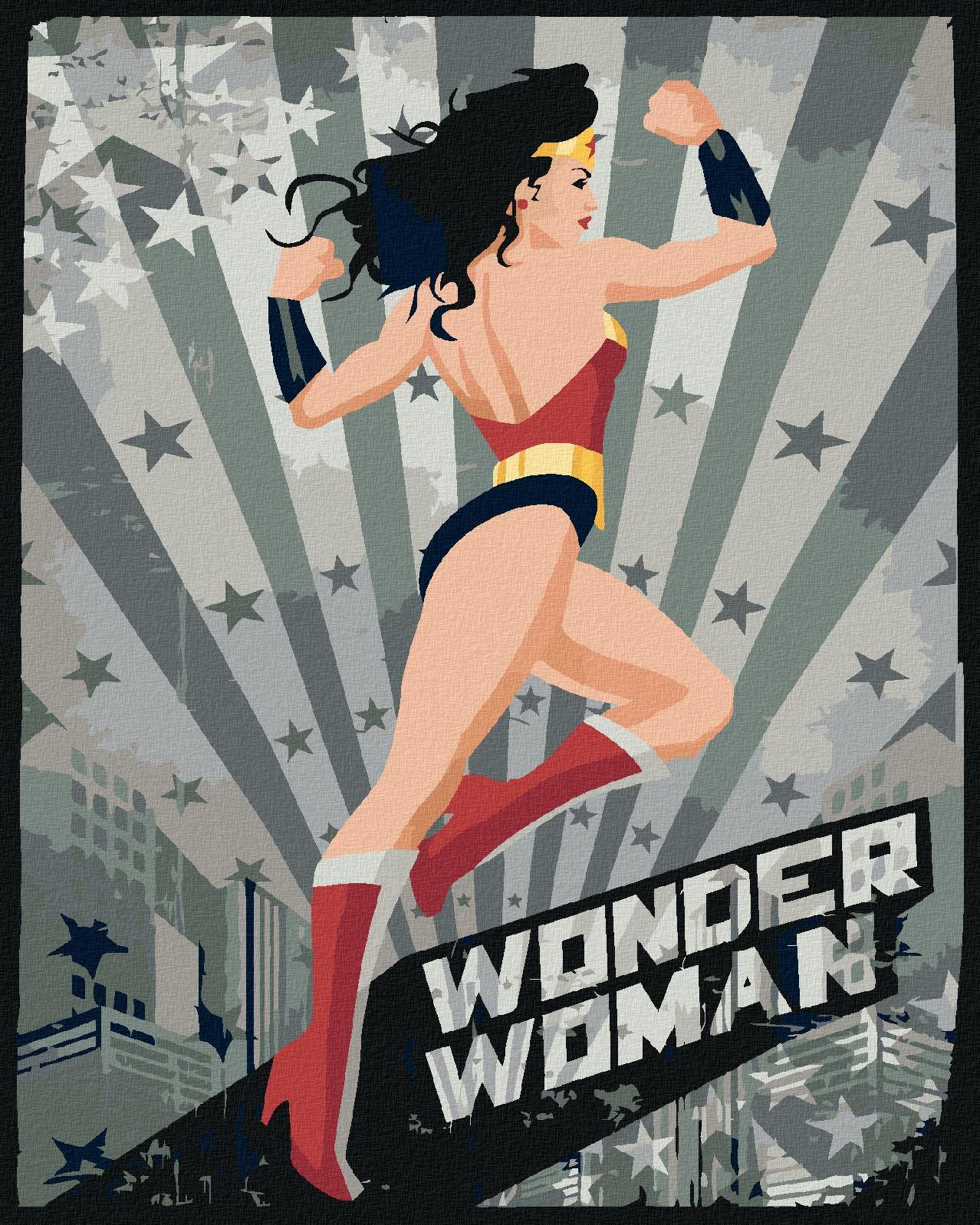 Zuty – Wonder Woman hviezda IV, 40×50 cm, vypnuté plátno na rám