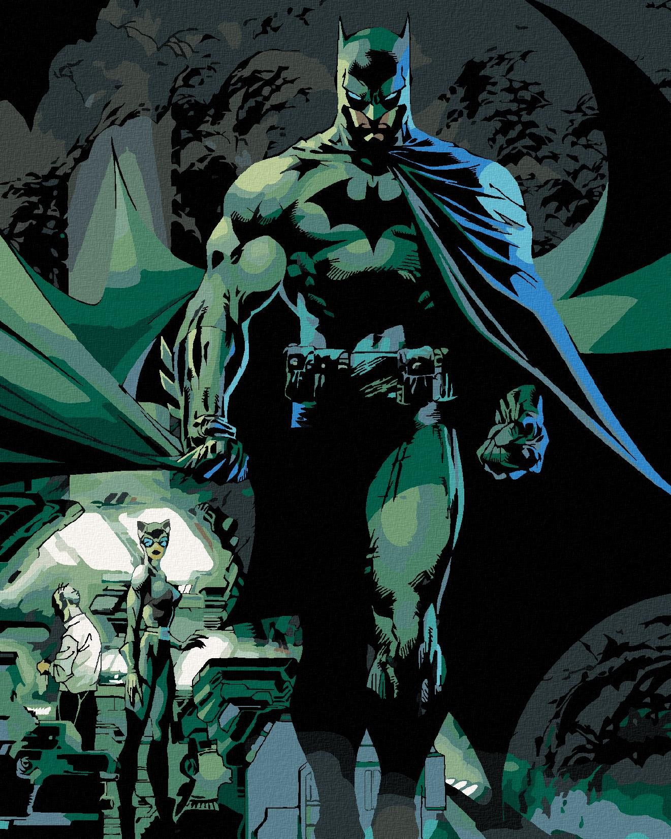 Zuty – Batman v laboratóriu, 40 × 50 cm, vypnuté plátno na rám