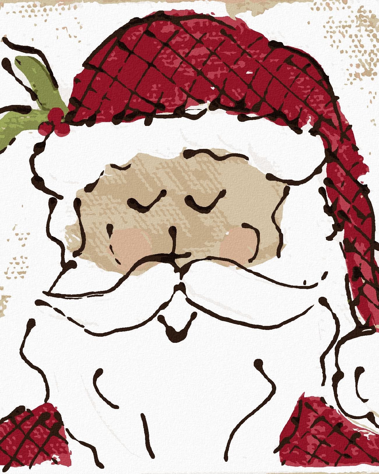 Santa 2 (Haley Bush), 40×50 cm, bez rámu a bez vypnutia plátna