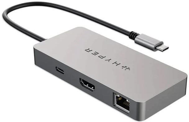 HyperDrive 5v1 USB-C Hub (WWCB), strieborný