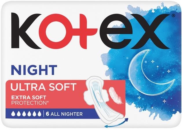 KOTEX Ultra Soft Night 6 ks