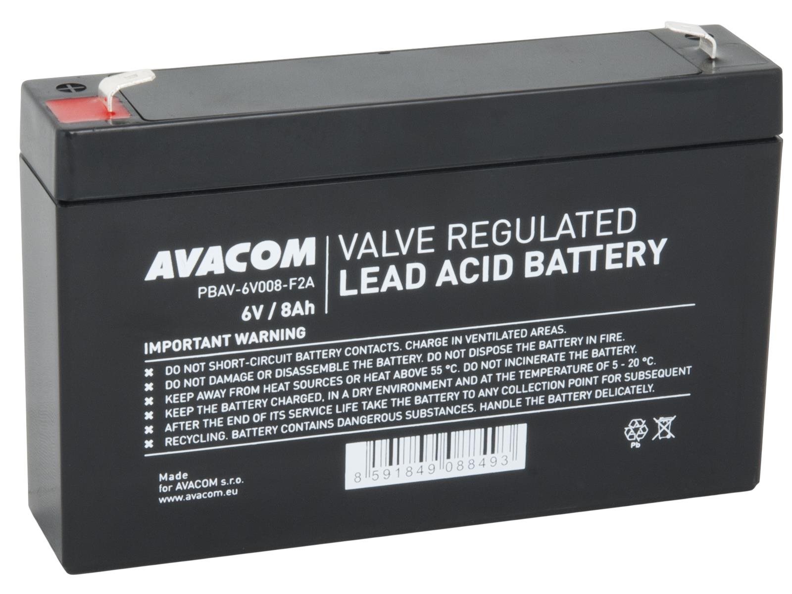 AVACOM batéria 6 V 8 Ah F2