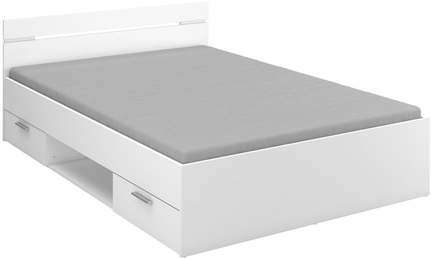 IDEA nábytok Multifunkčná posteľ 140 × 200 MICHIGAN perleťovo biela