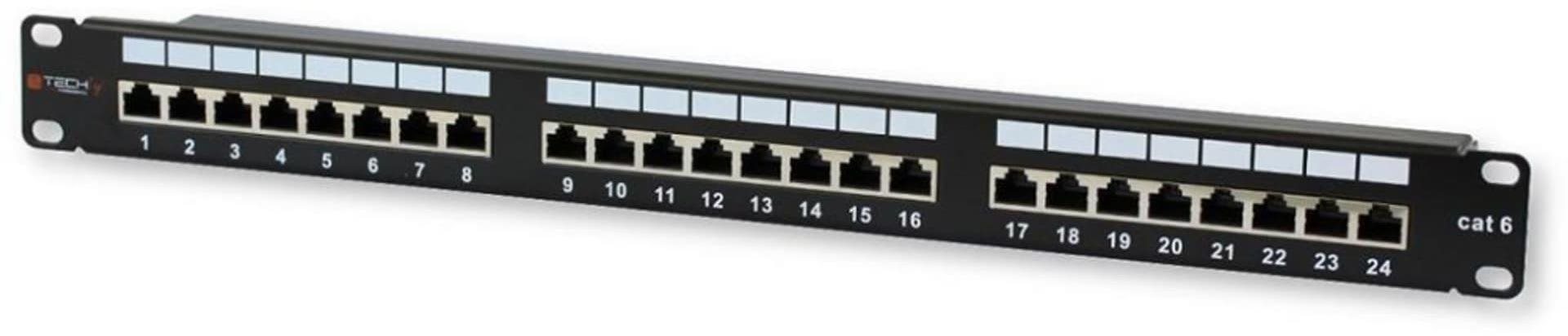 TECHLY Patch Panel 24 Stp C6 čierny