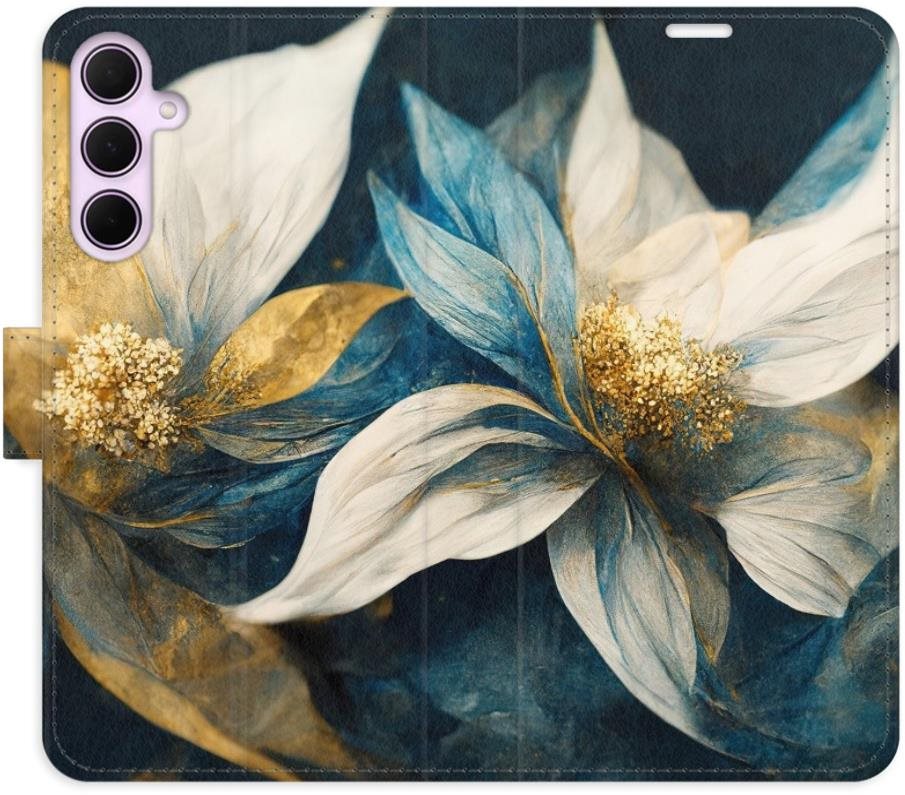 iSaprio Flip puzdro Gold Flowers na Samsung Galaxy A35 5G