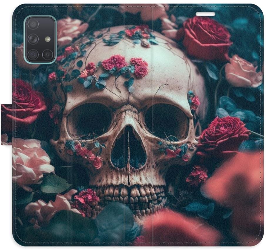 iSaprio Flip puzdro Skull in Roses 02 na Samsung Galaxy A71