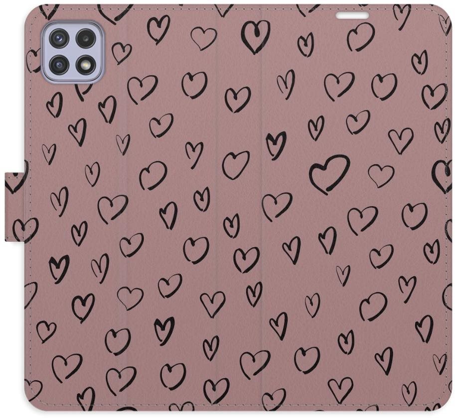 iSaprio Flip puzdro Heart Dark 02 pre Samsung Galaxy A22 5G