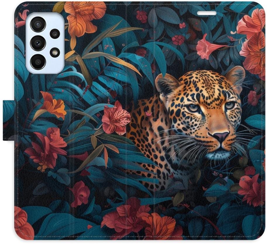 iSaprio Flip puzdro Flower Jaguar 02 pre Samsung Galaxy A23 / A23 5G