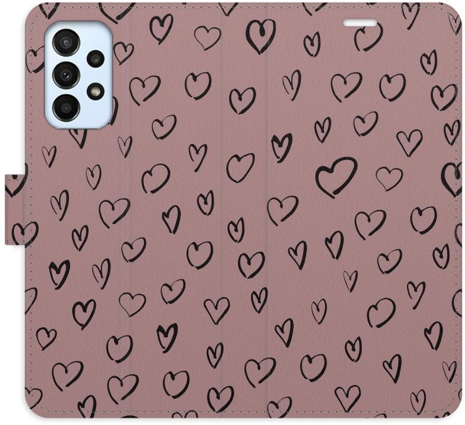 iSaprio Flip puzdro Heart Dark 02 pre Samsung Galaxy A23/A23 5G