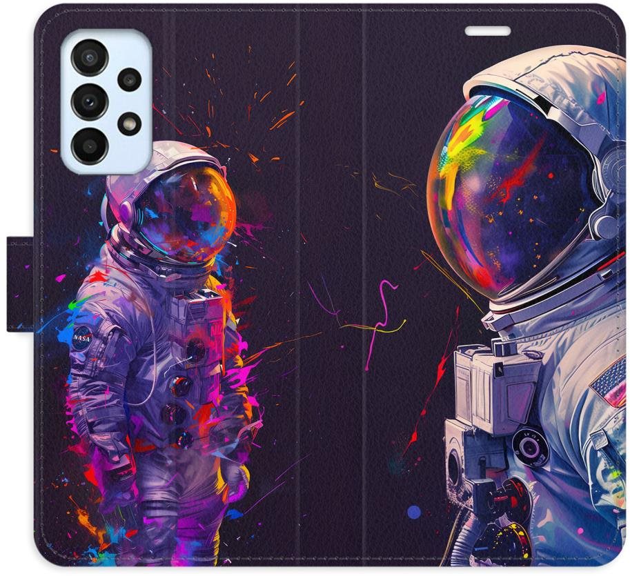 iSaprio Flip puzdro Neon Astronaut 02 pre Samsung Galaxy A23 / A23 5G