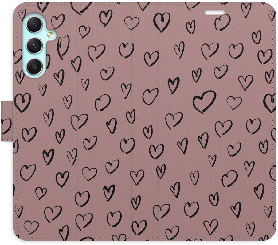 iSaprio Flip puzdro Heart Dark 02 pre Samsung Galaxy A34 5G