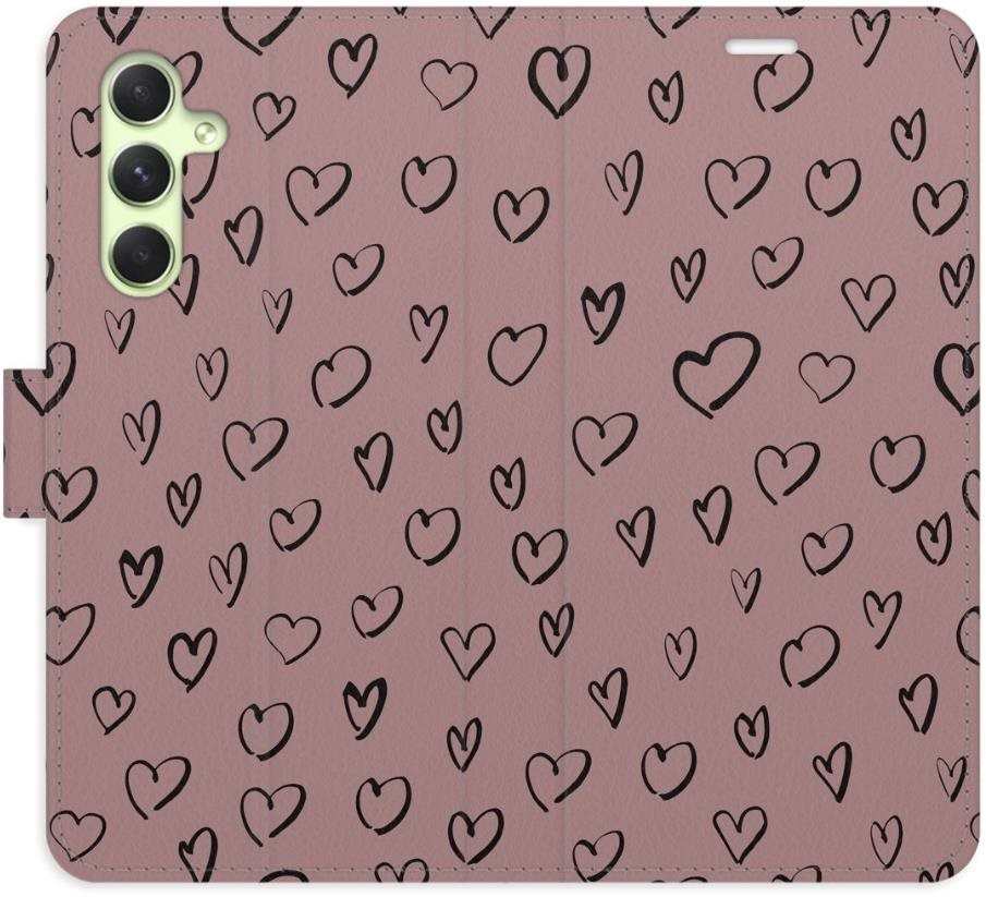 iSaprio Flip puzdro Heart Dark 02 pre Samsung Galaxy A54 5G