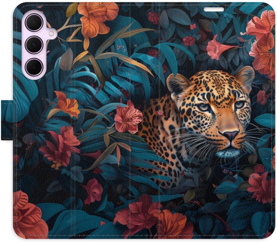 iSaprio Flip puzdro Flower Jaguar 02 pre Samsung Galaxy A55 5G