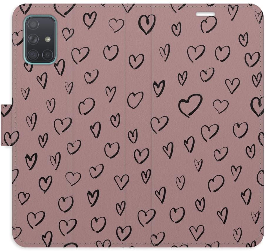 iSaprio Flip puzdro Heart Dark 02 pre Samsung Galaxy A71