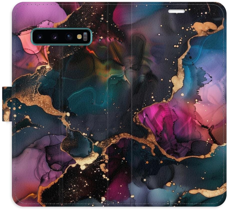 iSaprio Flip puzdro Dark Marble pre Samsung Galaxy S10