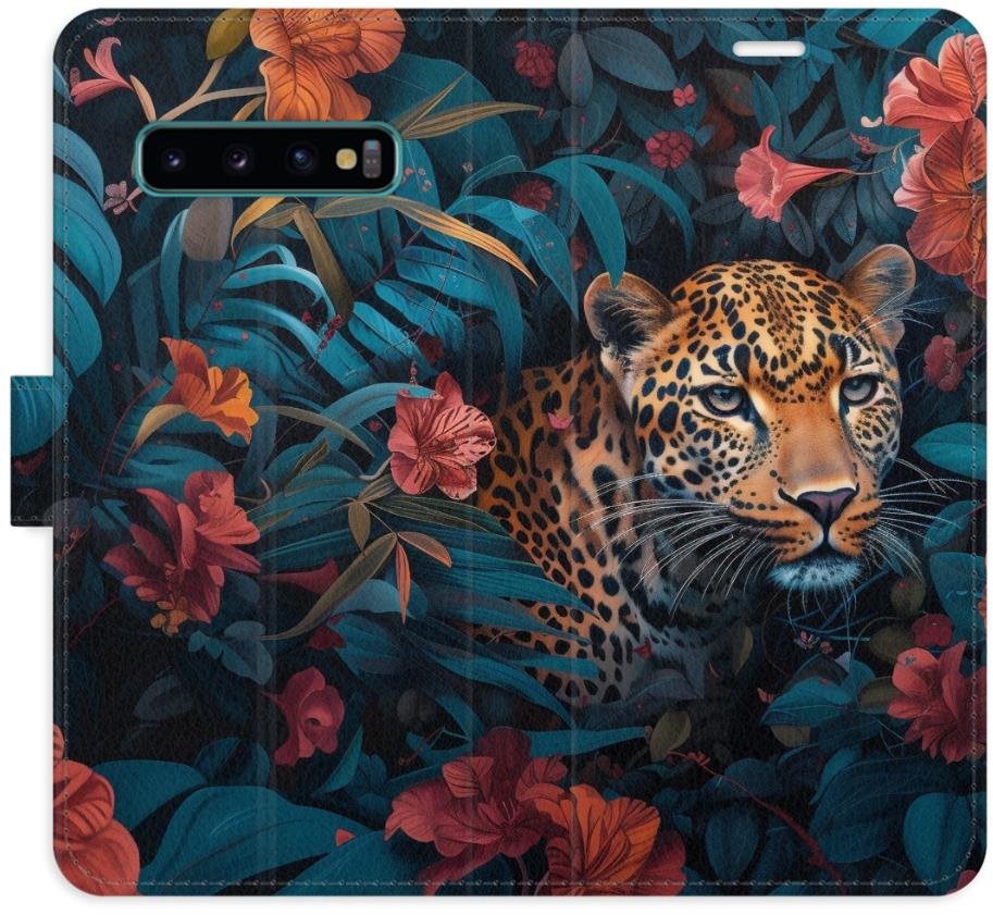 iSaprio Flip puzdro Flower Jaguar 02 pre Samsung Galaxy S10