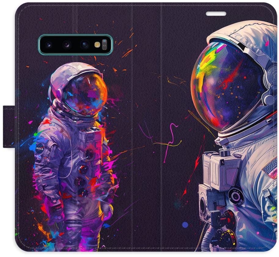 iSaprio Flip puzdro Neon Astronaut 02 pre Samsung Galaxy S10