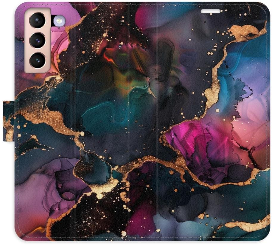 iSaprio Flip puzdro Dark Marble pre Samsung Galaxy S21