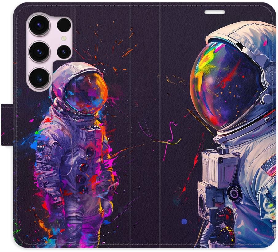iSaprio Flip puzdro Neon Astronaut 02 pre Samsung Galaxy S23 Ultra