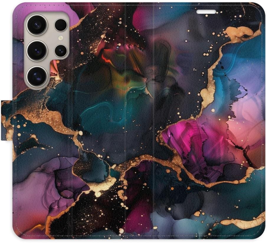 iSaprio Flip puzdro Dark Marble pre Samsung Galaxy S24 Ultra