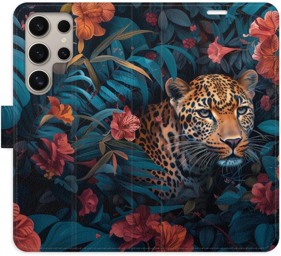 iSaprio Flip puzdro Flower Jaguar 02 pre Samsung Galaxy S24 Ultra