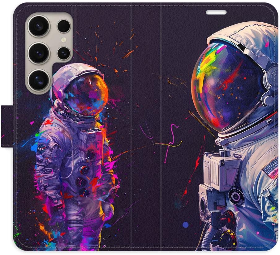 iSaprio Flip puzdro Neon Astronaut 02 pre Samsung Galaxy S24 Ultra